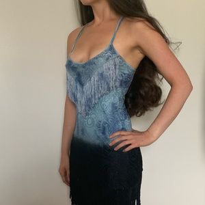 Free People ombré tassel dress